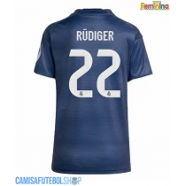 Camisa de time de futebol Real Madrid Antonio Rudiger #22 Replicas 2º Equipamento Feminina 2025-26 Manga Curta